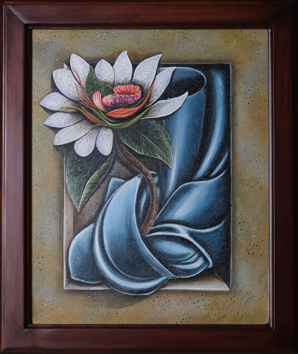Peony (White – Left Composition)