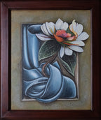 Peony (White – Right Composition)