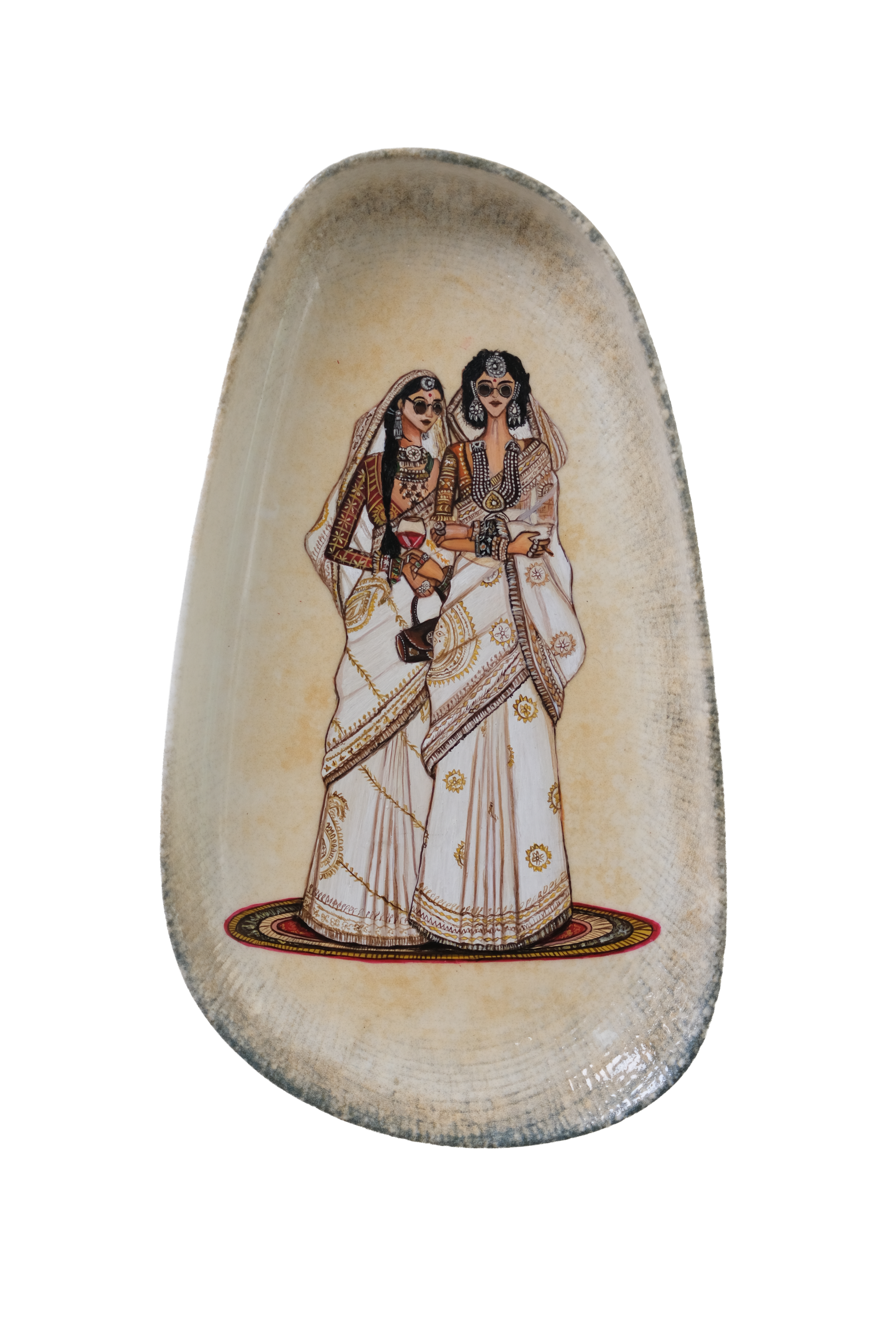Art Decor | Traditional Indian Women Plate Art