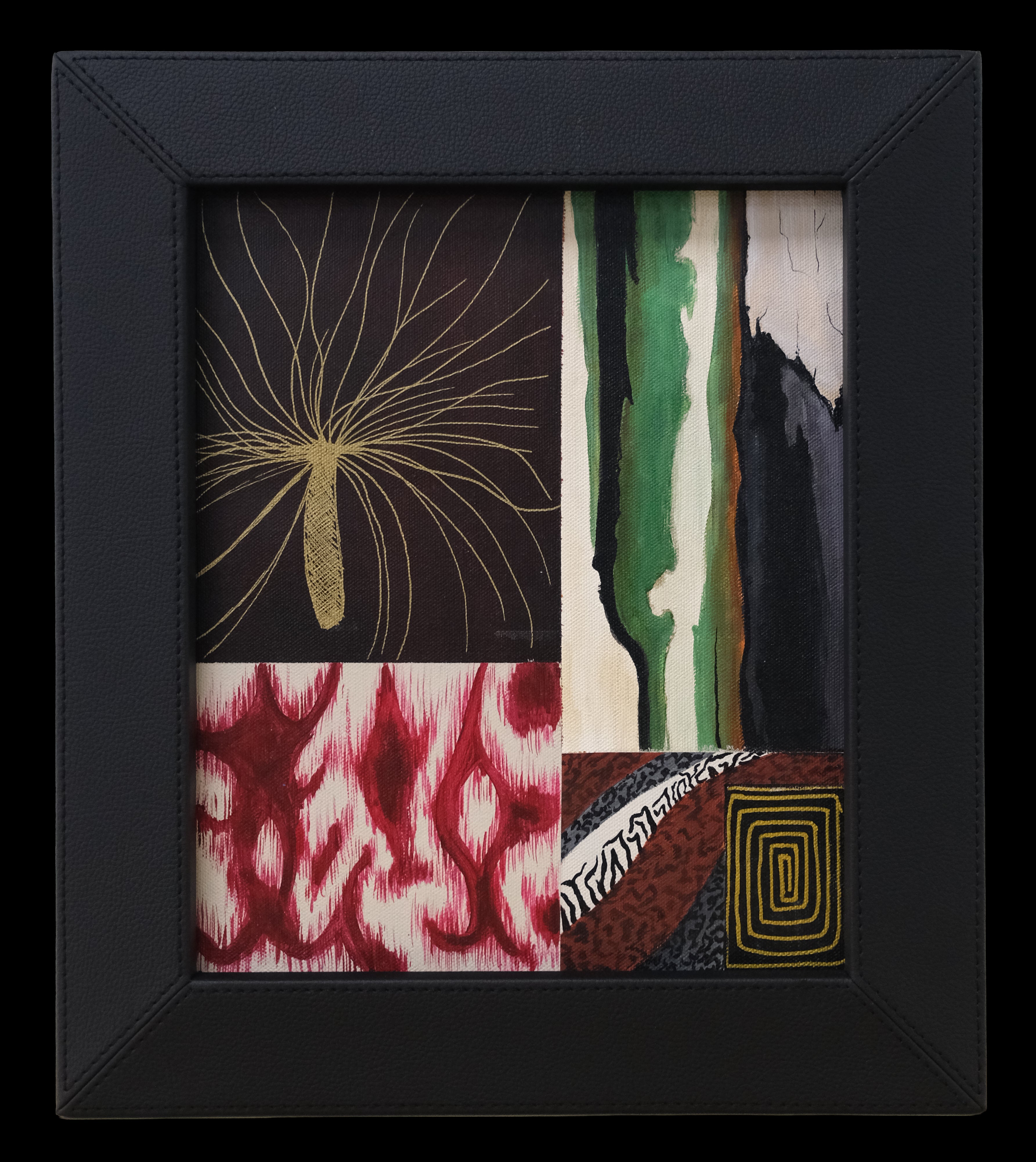 Crossroads – Abstract Geometric Acrylic Painting Set of 5