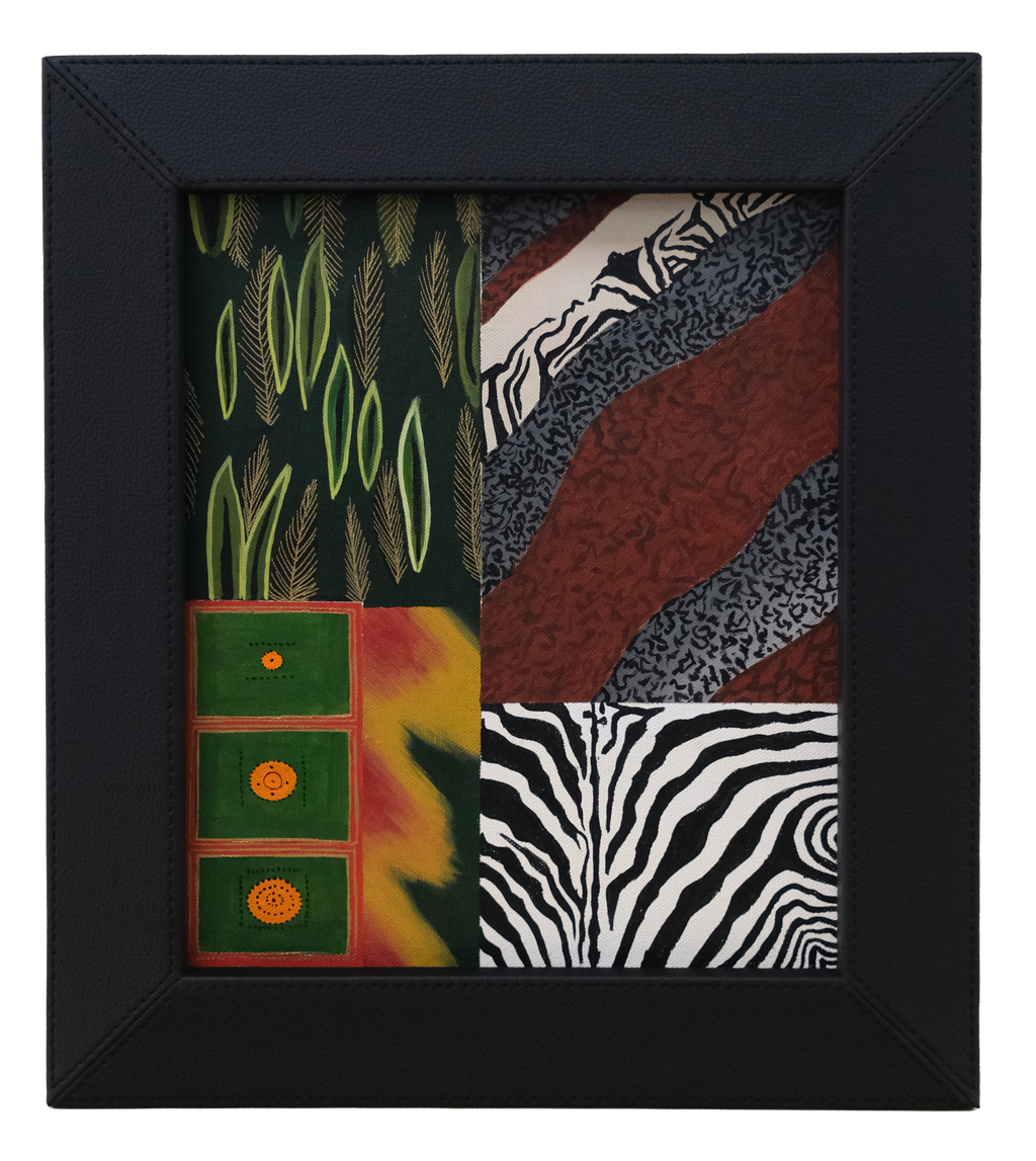 Crossroads – Abstract Geometric Acrylic Painting Set of 5