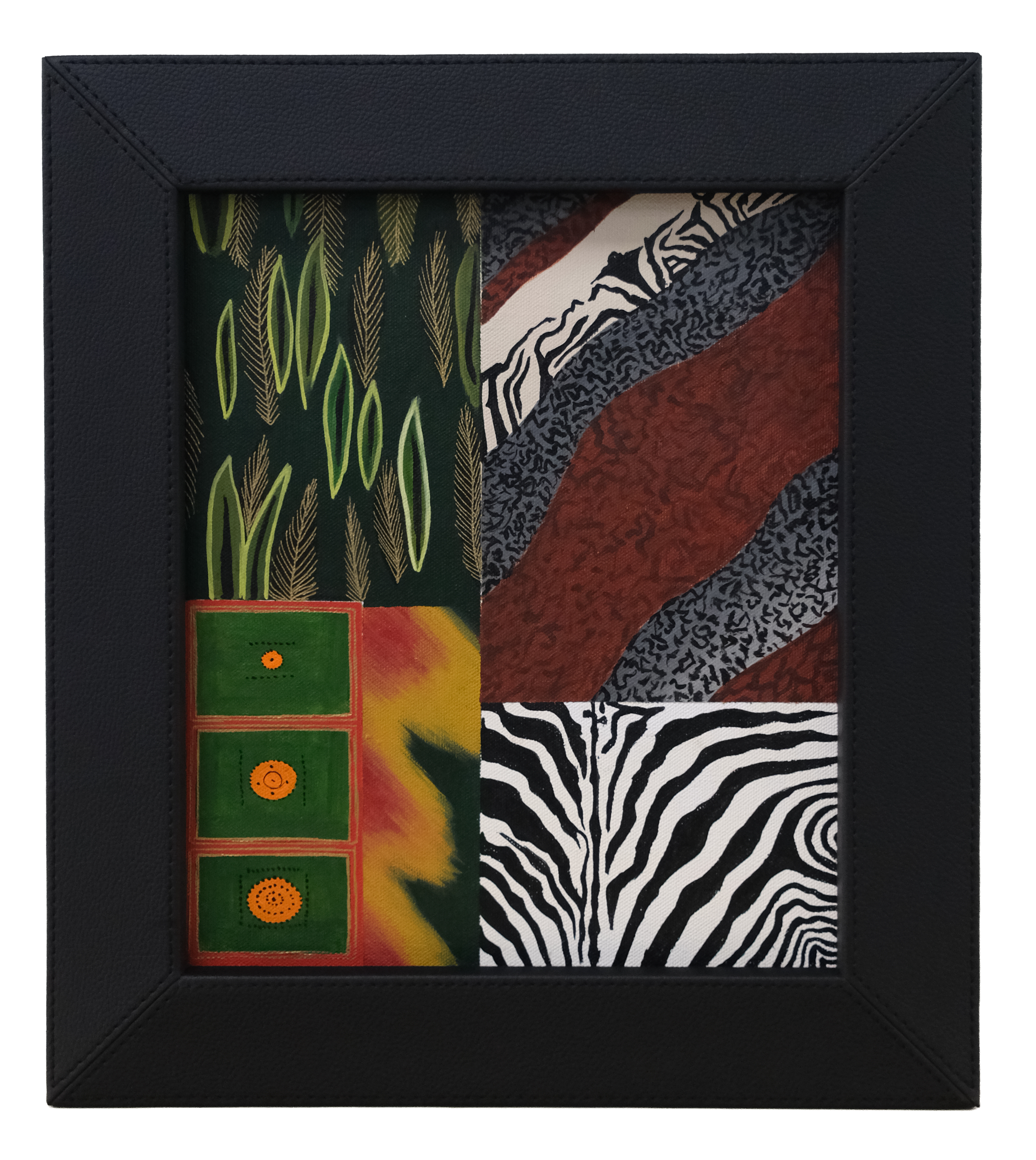 Crossroads – Abstract Geometric Acrylic Painting Set of 5