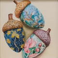 Flora | Botanical Acorn Acrylic Painting