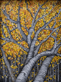 Intertwined | Golden Tree Abstract Acrylic Painting