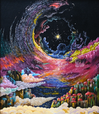 Moonlit | Contemporary Abstract Landscape Acrylic Painting